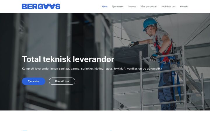 Screenshot of bergaasvvs.no