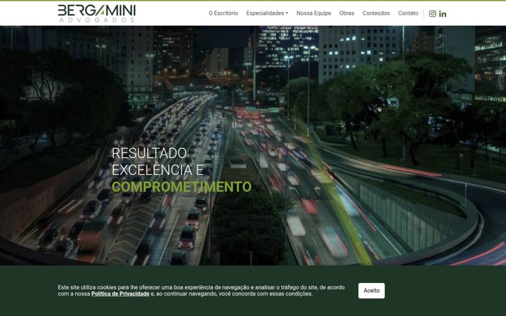 Screenshot of bergamini.adv.br