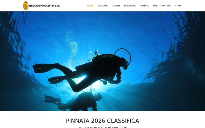 Screenshot of bergamodivingcenter.com