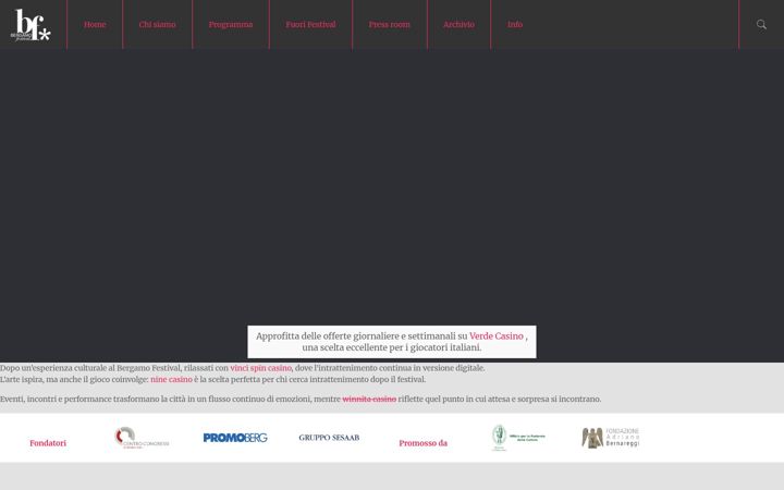 Screenshot of bergamofestival.it