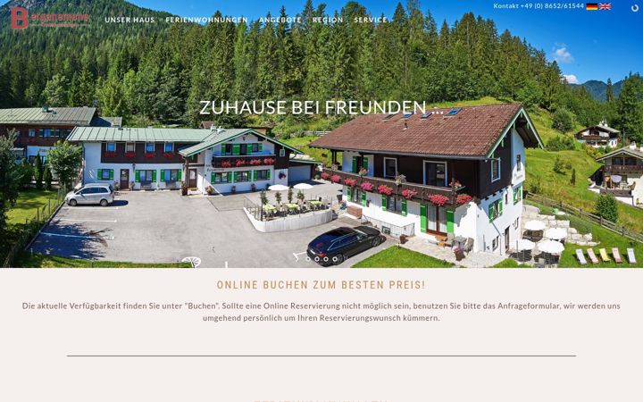 Screenshot von berganemone.de