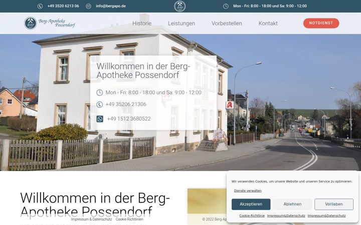 Captura de pantalla de bergapo.de