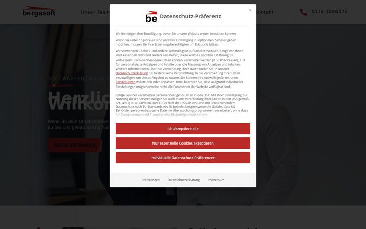Screenshot of bergasoft.ch
