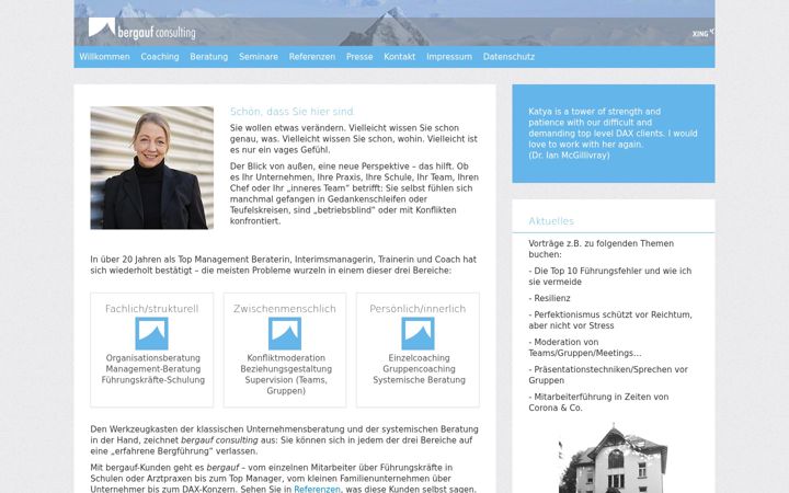 Captură de ecran a bergauf-consulting.de
