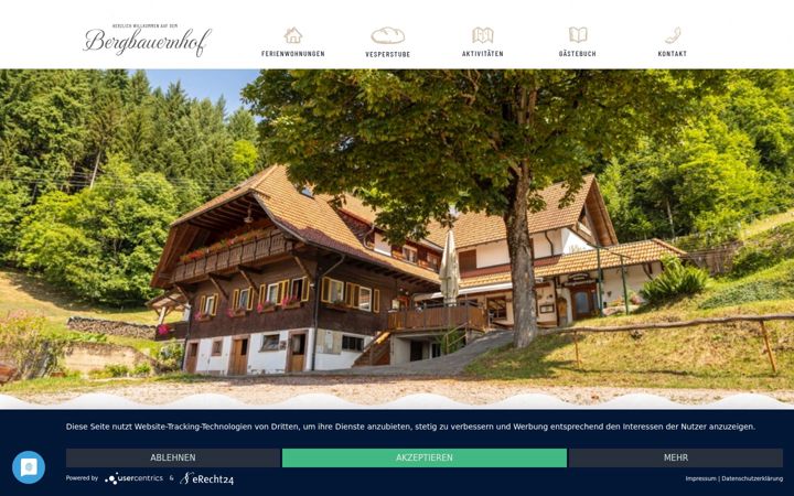 Screenshot of bergbauernhof-lehmann.de