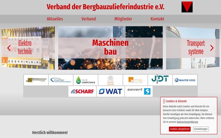 Screenshot of bergbauzulieferer.de
