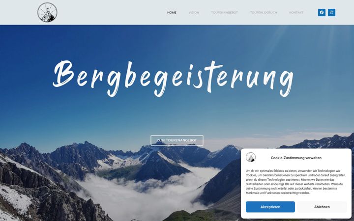 Screenshot of bergbegeisterung.de