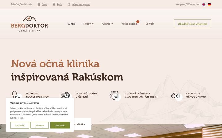 Screenshot of bergdoktor.sk