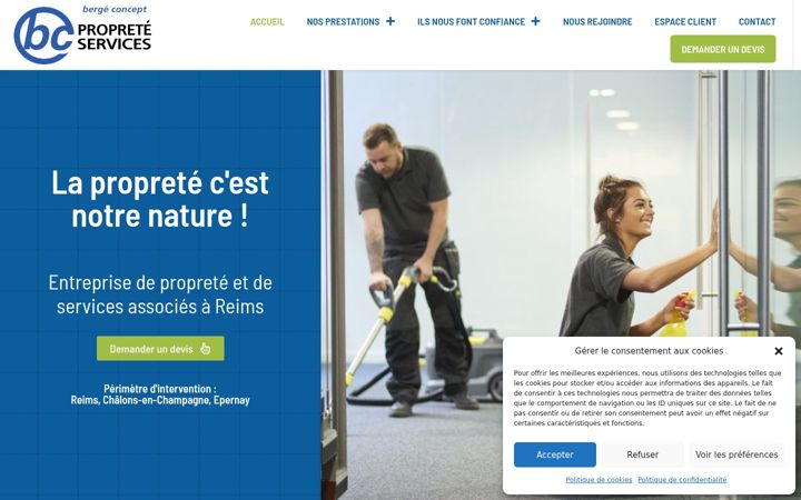 Screenshot of bergeconcept.com