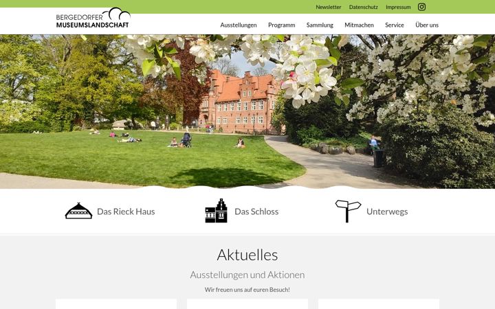 Screenshot of bergedorfer-museumslandschaft.de