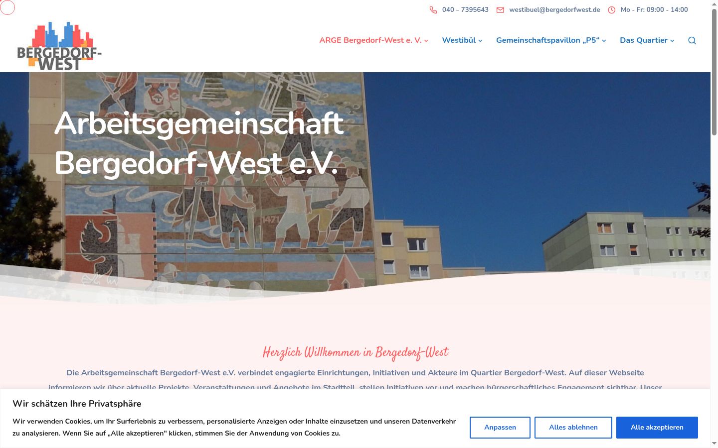 Ekrānuzņēmums ar piekrišanas baneri, kas tika rādīts pirms jebkādas mijiedarbības