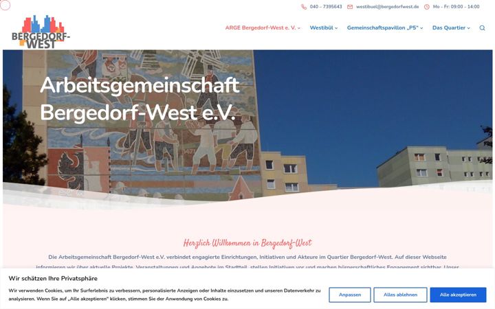 Екранна снимка на bergedorfwest.de