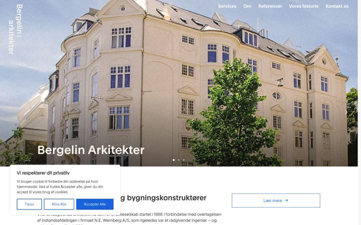 Screenshot of bergelin.dk