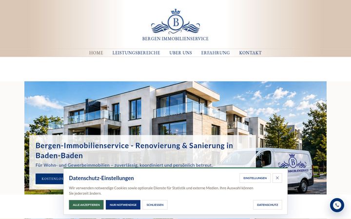 Screenshot of bergen-immobilienservice.com