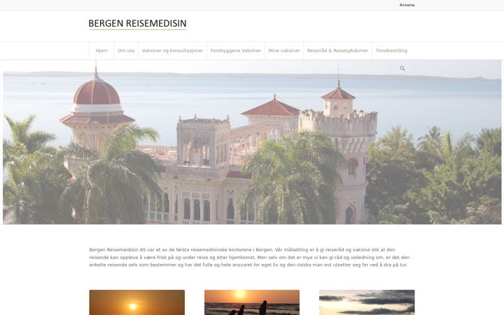 Screenshot of bergen-reisemedisin.com