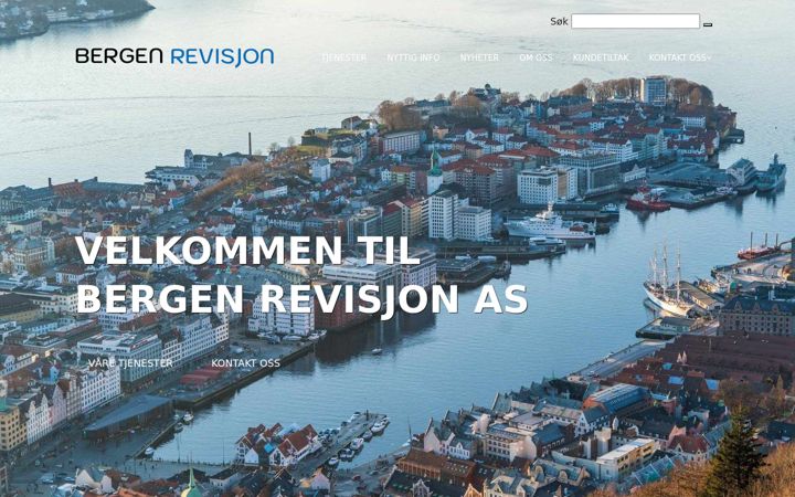 Skärmbild av bergen-revisjon.no