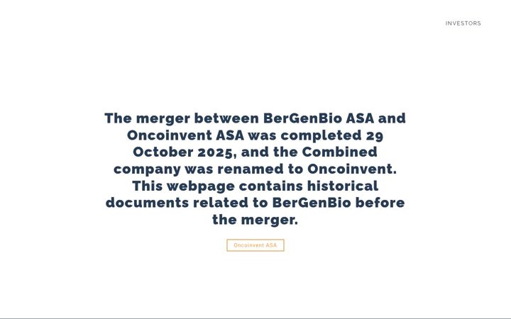Screenshot of bergenbio.com