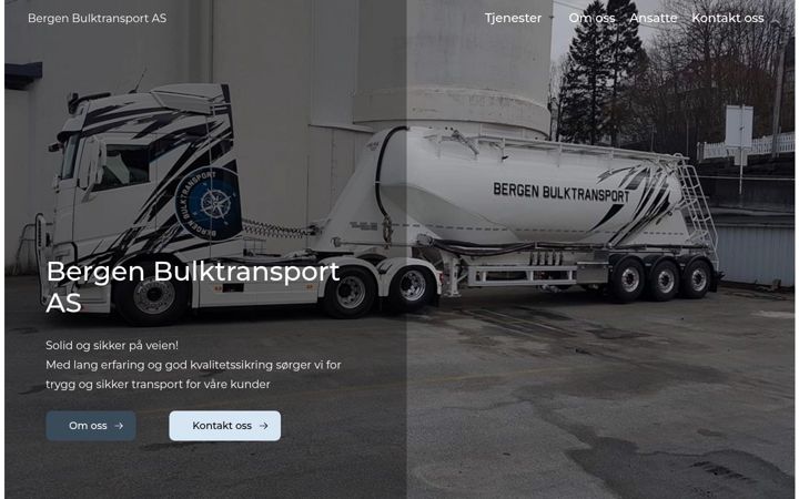 Snímek obrazovky bergenbulktransport.no