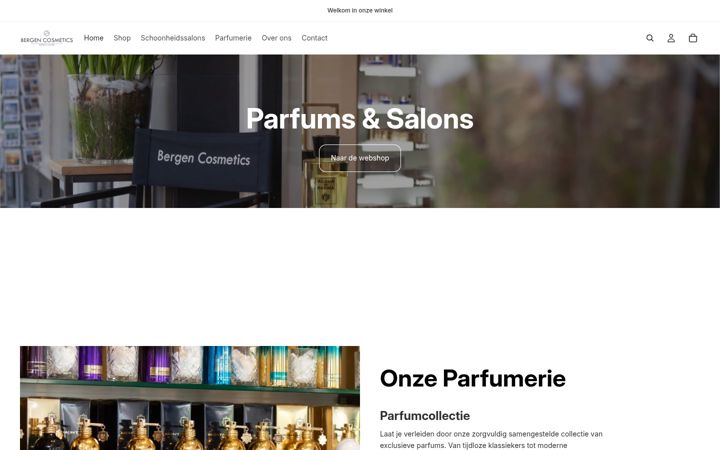 Ekrano kopija bergencosmetics.nl