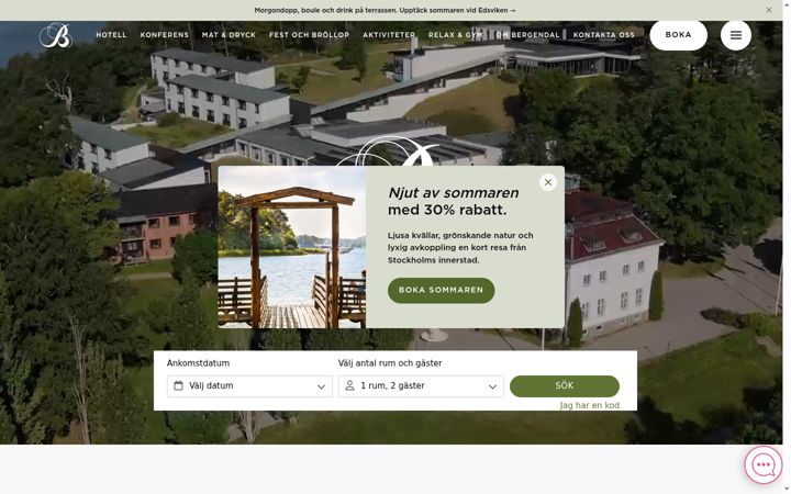 Screenshot of bergendal.se