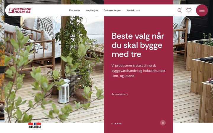 Snimka zaslona za bergeneholm.no
