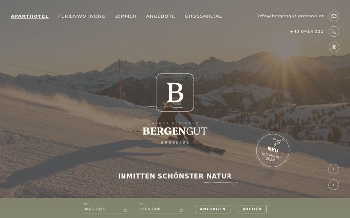 Screenshot stránky bergengut-grossarl.at