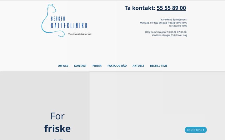 Skærmbillede af bergenkatteklinikk.no