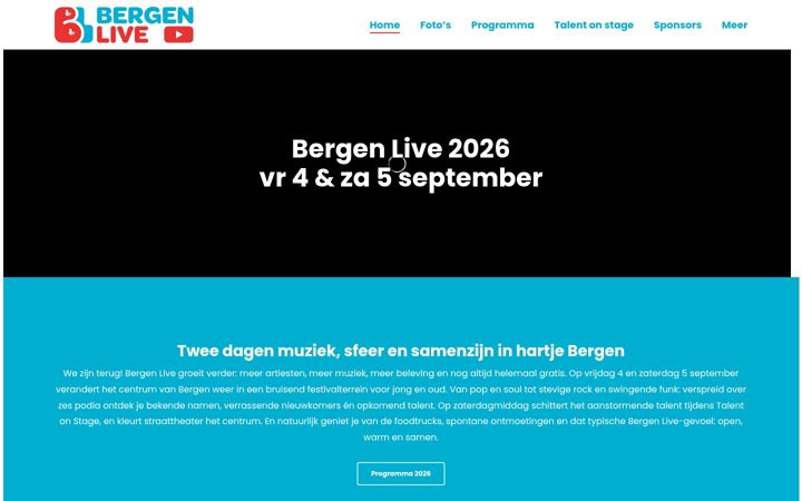 Ekrano kopija bergenlive.nl