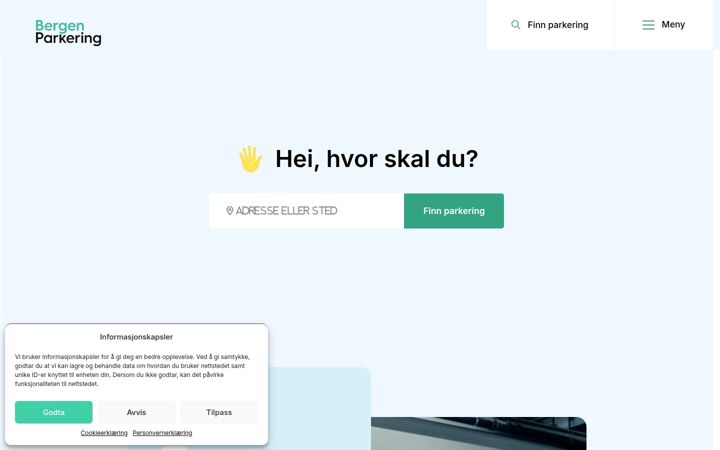 Snímek obrazovky bergenparkering.no