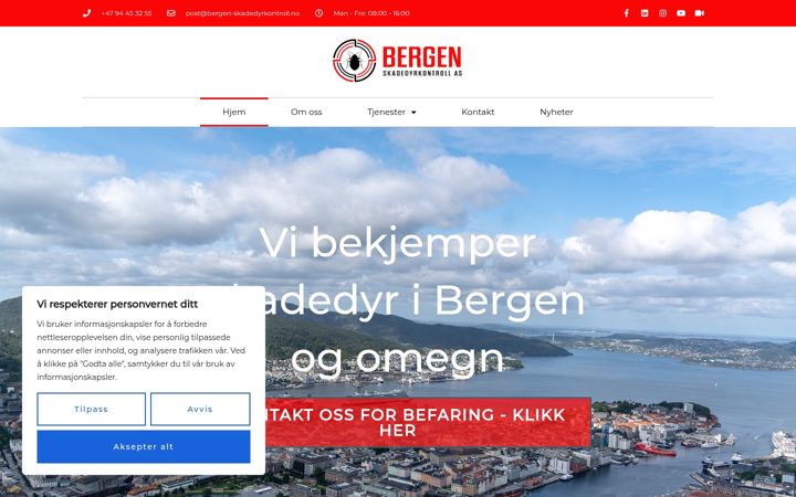 Screenshot of bergenskadedyrkontroll.no