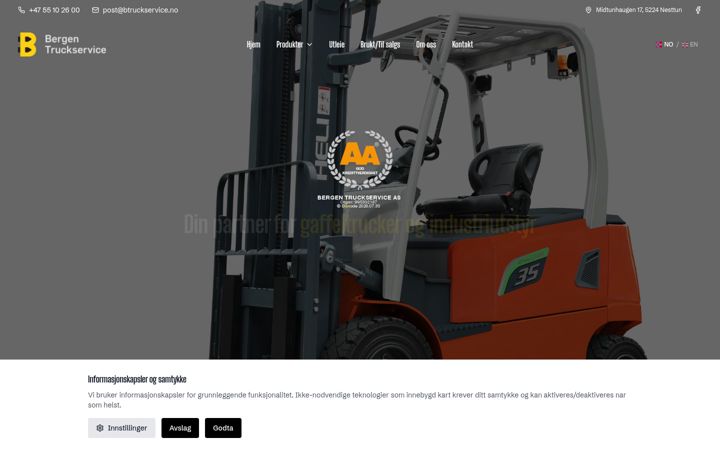Screenshot of bergentruckservice.no
