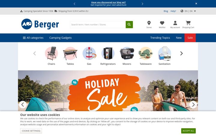 Screenshot of berger-camping.com
