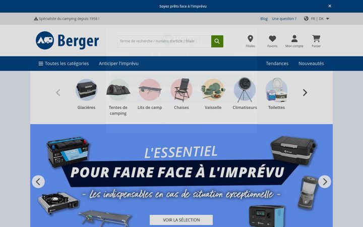 Screenshot ta' berger-camping.fr