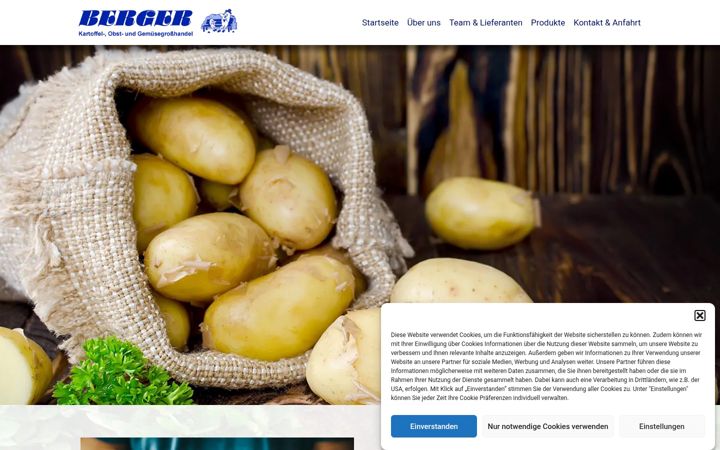Screenshot of berger-kartoffeln.de