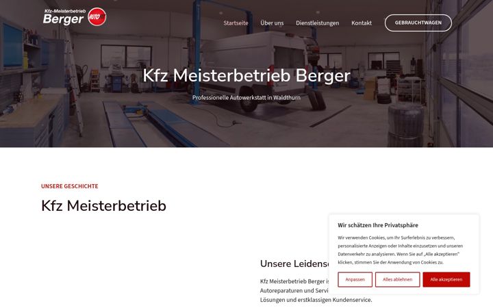 Екранна снимка на berger-kraftfahrzeugtechnik.de
