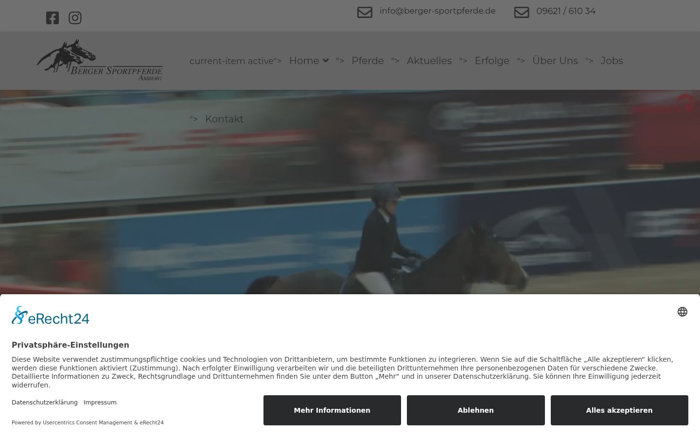 Screenshot des Einwilligungsbanners vor jeglicher Interaktion