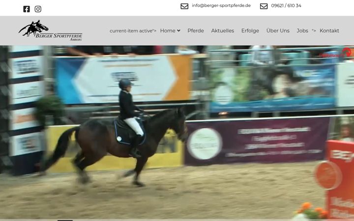 Zrzut ekranu berger-sportpferde.de