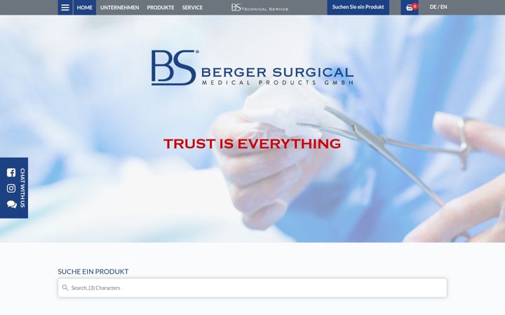 Zrzut ekranu berger-surgical.de
