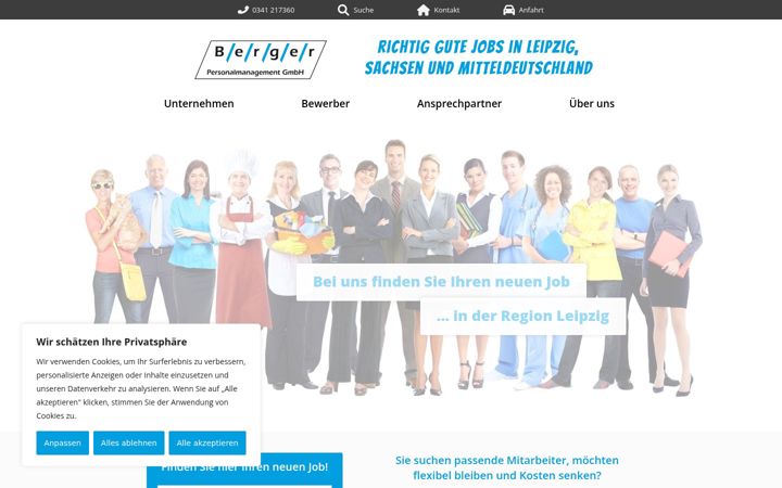 Screenshot of berger-zeitarbeit.de