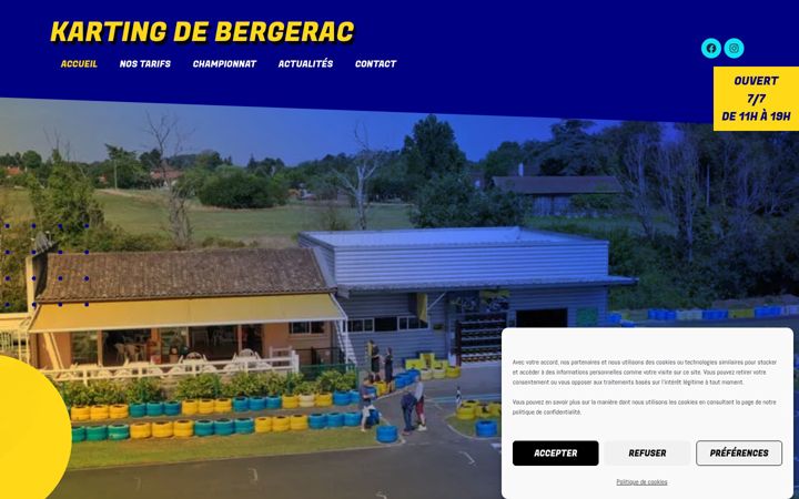 Screenshot of bergerac-karting.com
