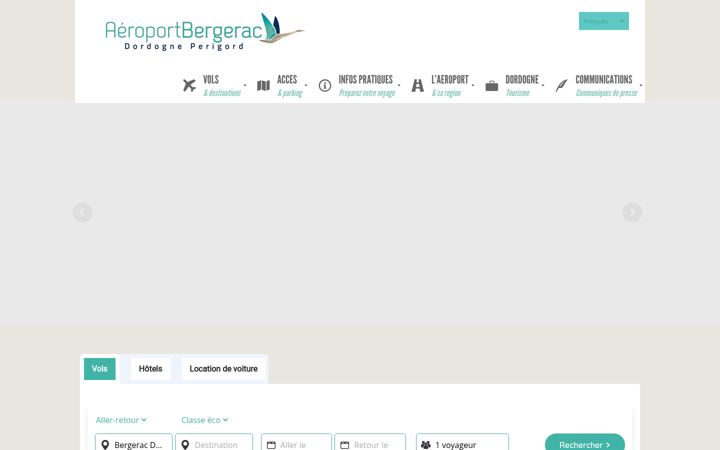 Screenshot of bergerac.aeroport.fr