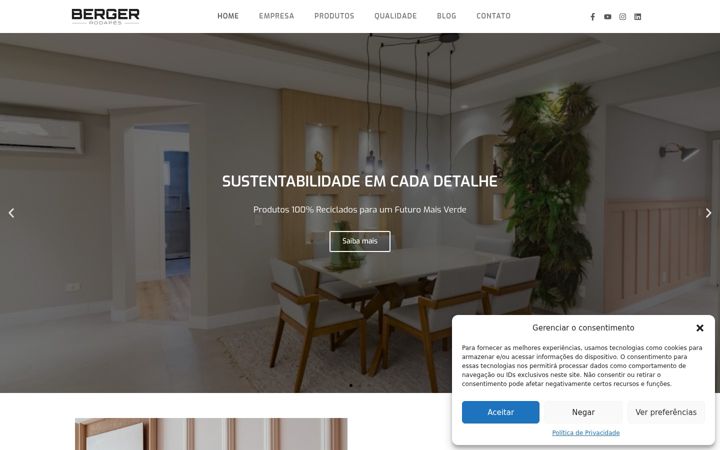 Screenshot of bergeracabamentos.com.br