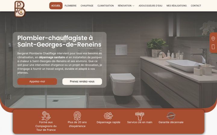 Screenshot van bergeratplomberie.fr