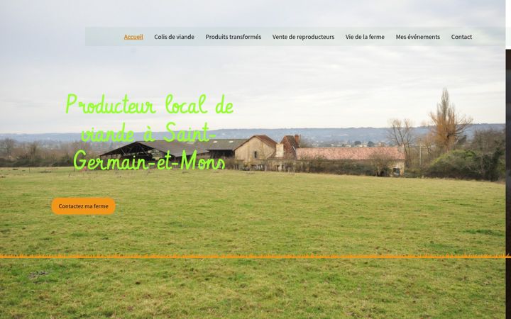 Screenshot of bergerie-de-cussac.fr