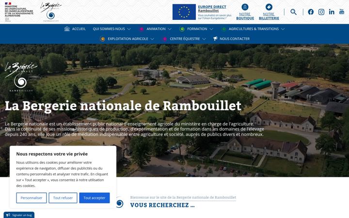 Zrzut ekranu bergerie-nationale.fr