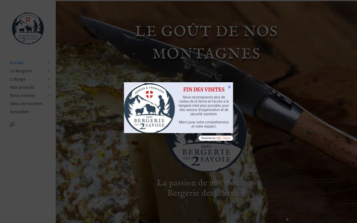 Screenshot of bergeriedes2savoie.fr