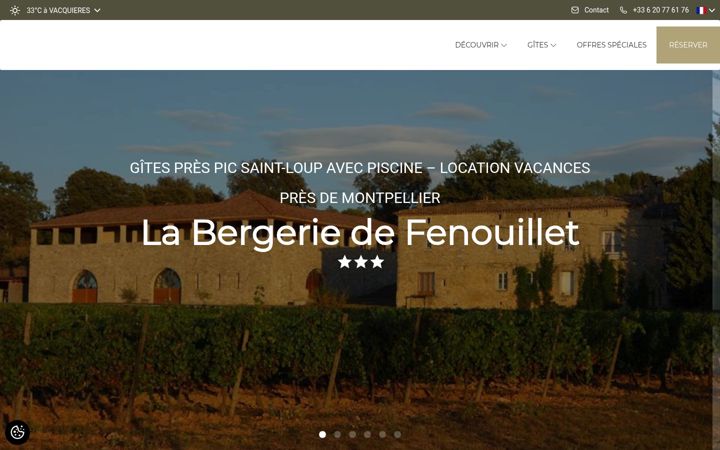 Screenshot of bergeriefenouillet-gites.com