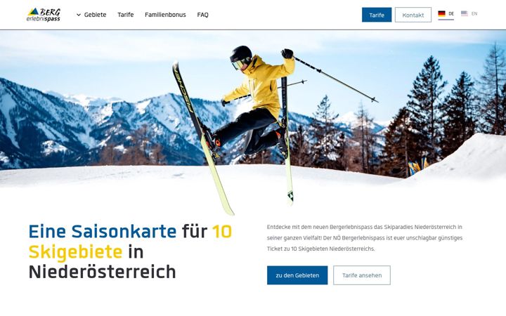 Screenshot of bergerlebnispass.at