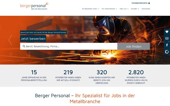 Skärmbild av bergerpersonal.at