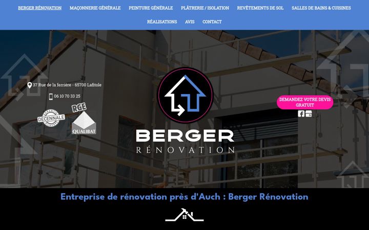 Screenshot of bergerrenovation.fr